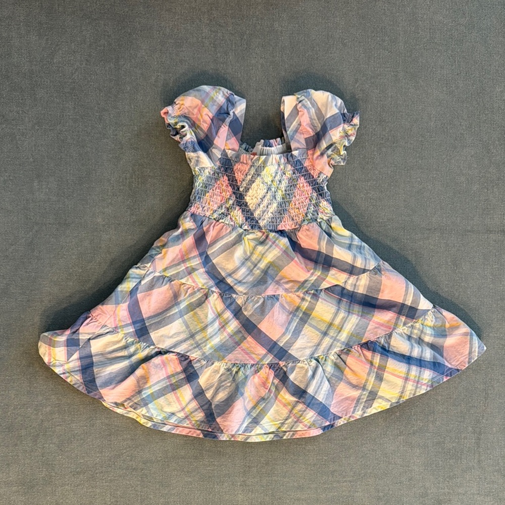 Plaid Kids Gymboree Dress with Ruffle Sleeves